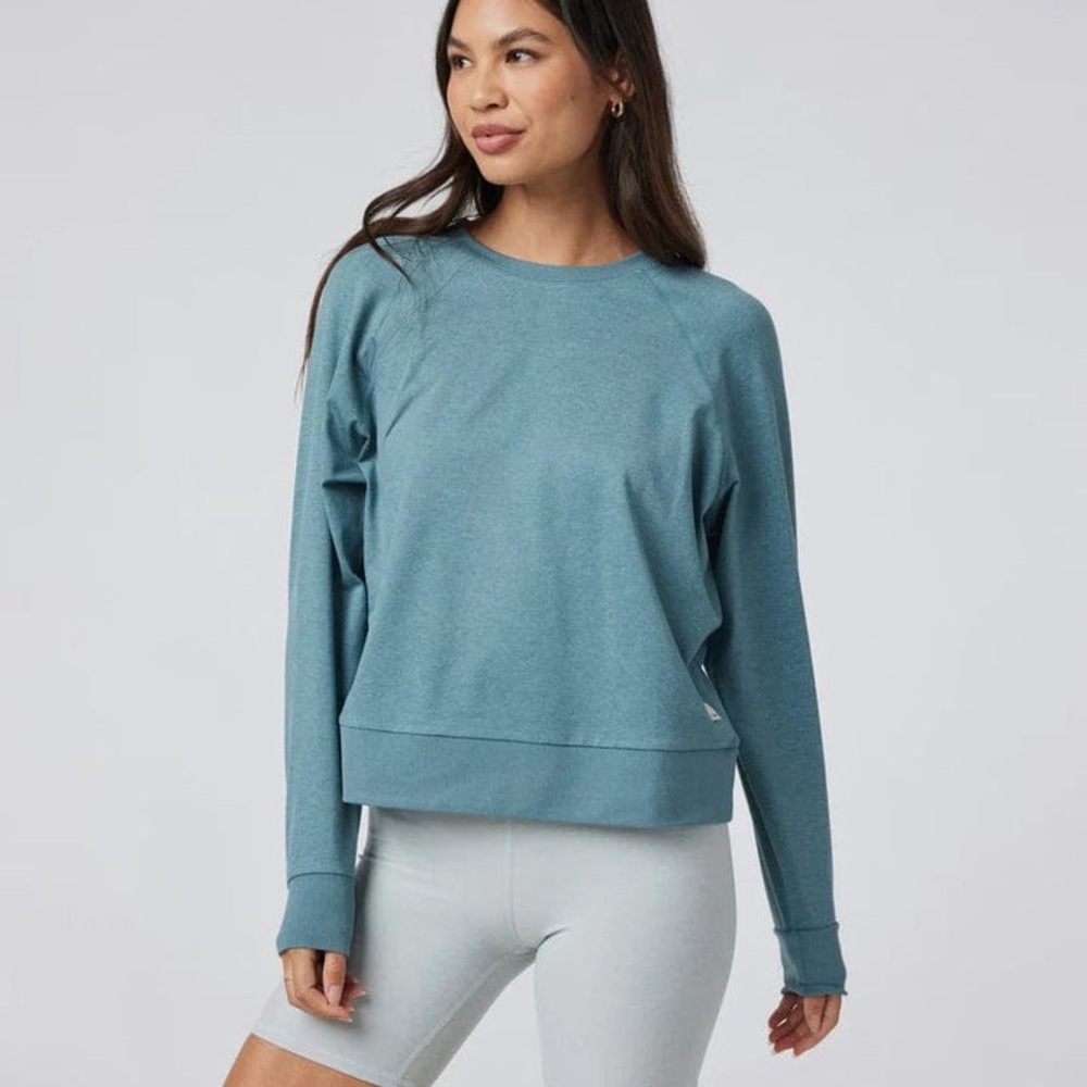 Vuori Teal Long Sleeve Top